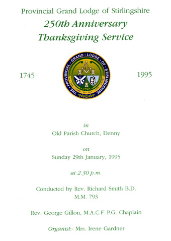 250th Anniversary Programme