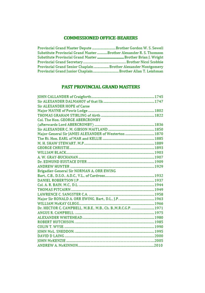 2015 Dinner Programme
