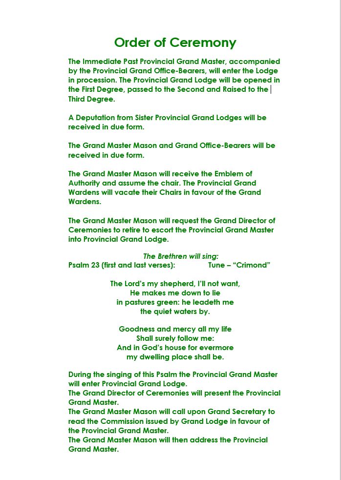 2015 Installation Programme