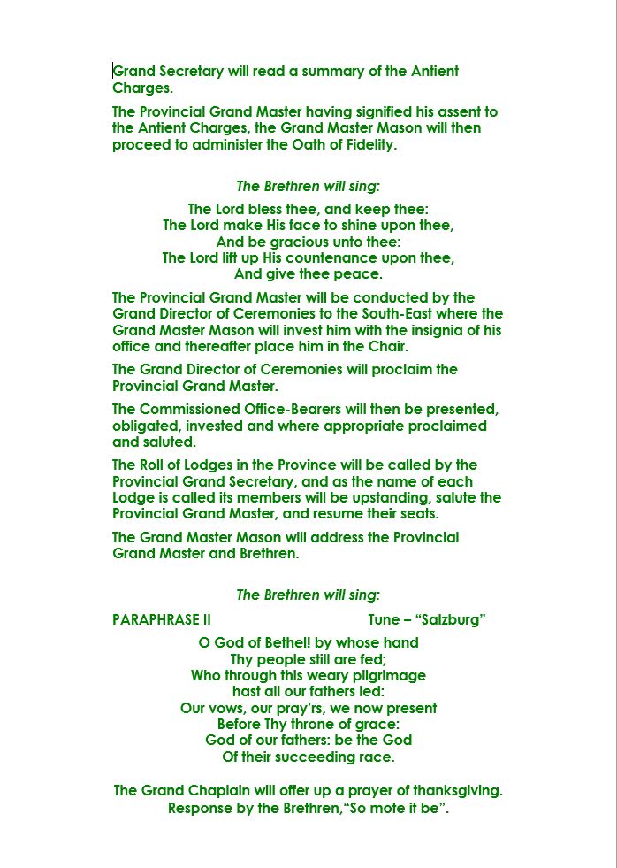 2015 Installation Programme