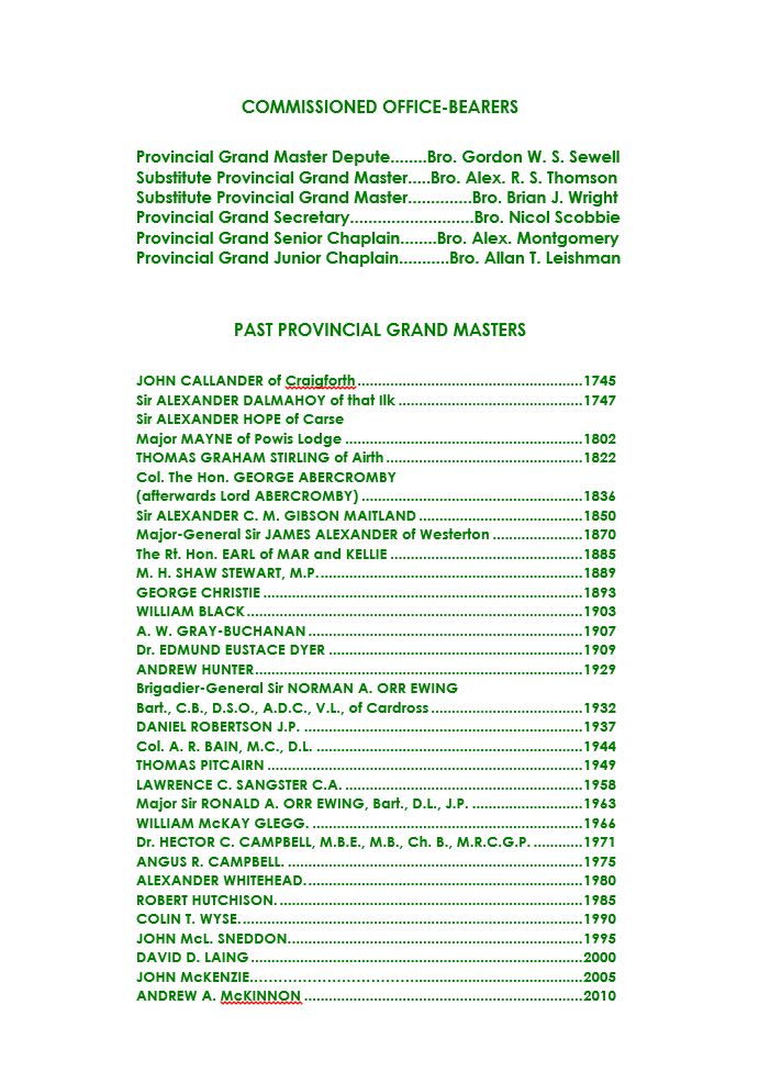 2015 Installation Programme