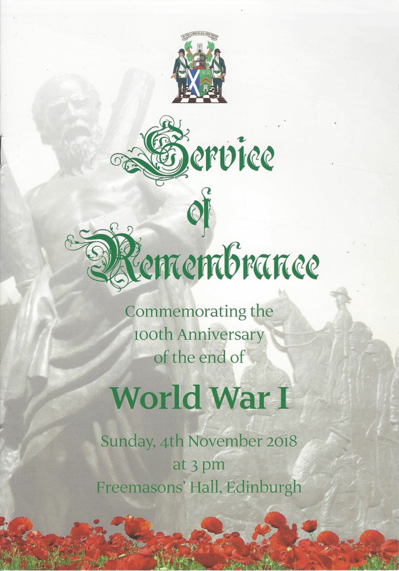 Grand Lodge Order of Service