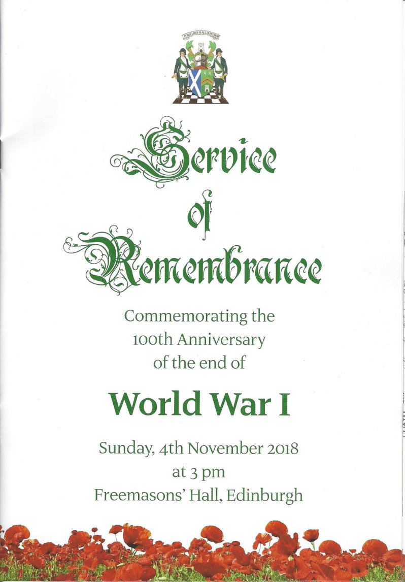 Grand Lodge Order of Service